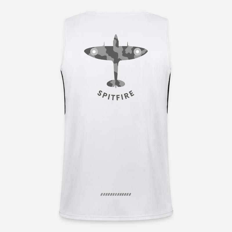 Spitfire fighter plane Men's Functional Contrast Tank Top 