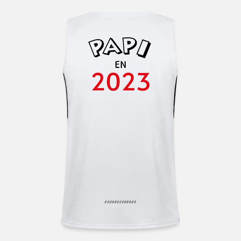 Papi en 2023 Débardeur respirant contrasté Homme 