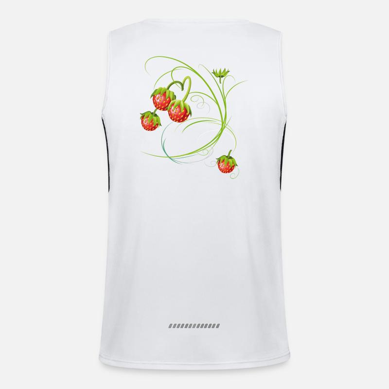 Erdbeeren, Obst Funktionelles Kontrast-Tank Top für Männer 