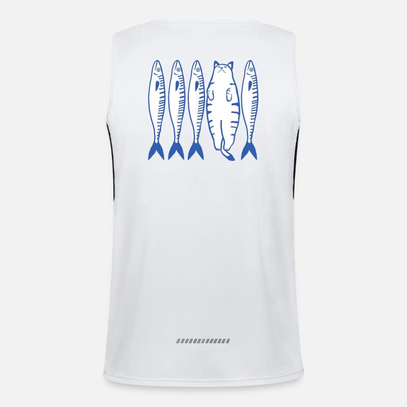 chat blanc et companie Débardeur respirant contrasté Homme 