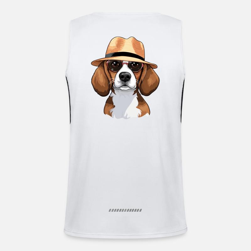 cavalier king charles, beagle, chien Débardeur respirant contrasté Homme 