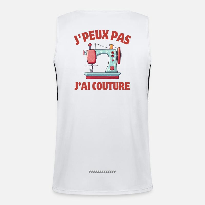 couture, broderie, machine à coudre Débardeur respirant contrasté Homme 