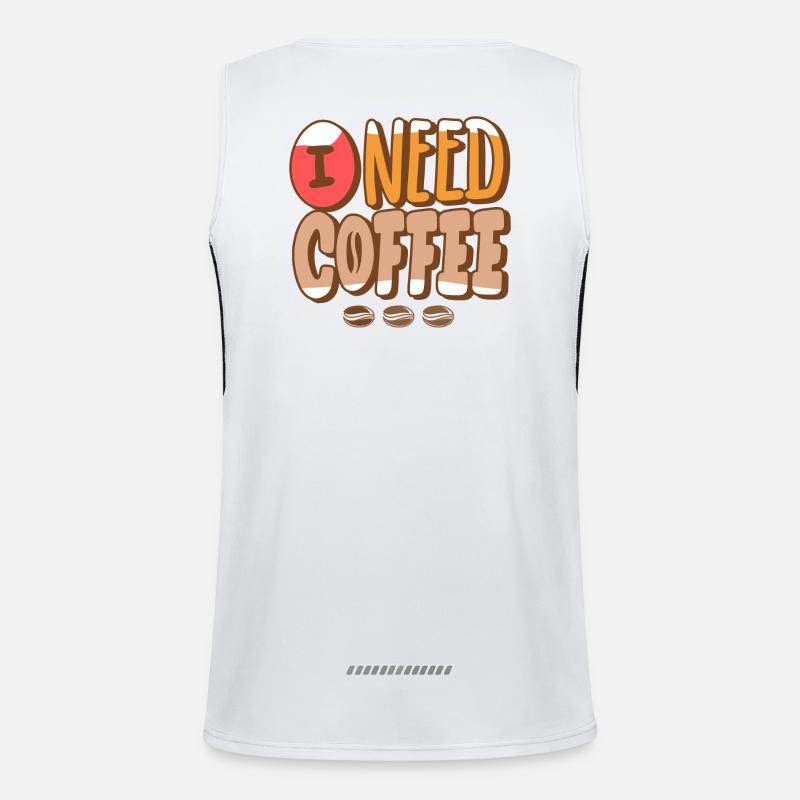 Kaffee, Kaffeeventilator, Kaffeebohne Funktionelles Kontrast-Tank Top für Männer 