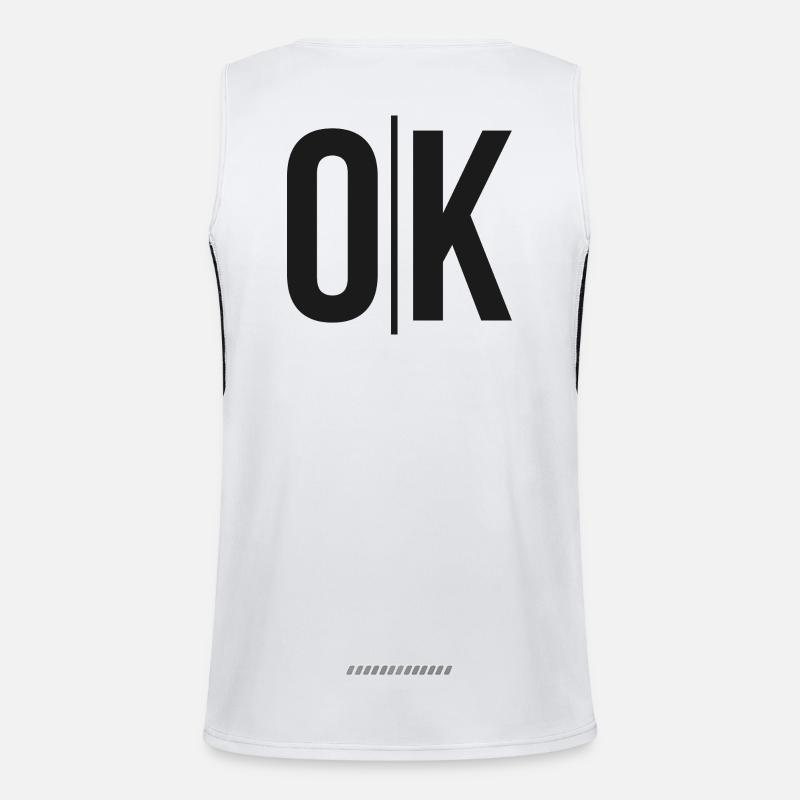 OK Split Monochrome Logo Men's Functional Contrast Tank Top 