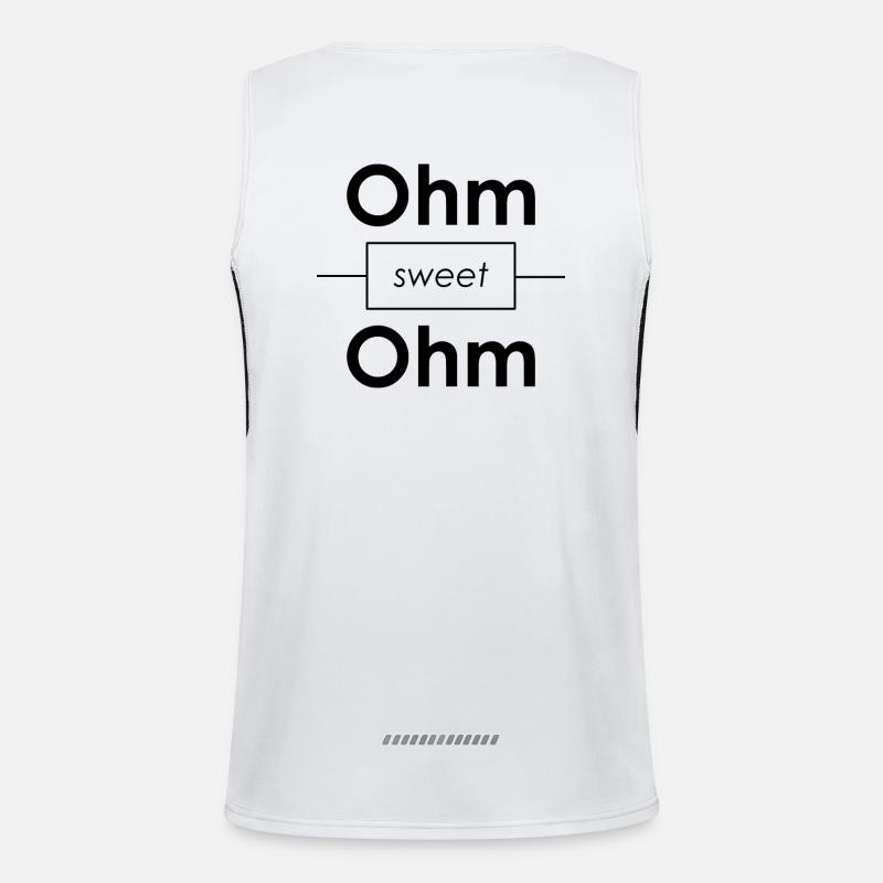 Unispruch "Ohm sweet Ohm" Geschenk, Studenten Funktionelles Kontrast-Tank Top für Männer 