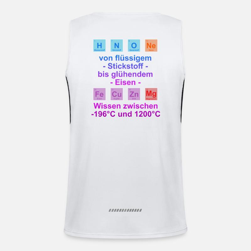 Unispruch "auf Temperatur" Geschenk, Studenten Funktionelles Kontrast-Tank Top für Männer 