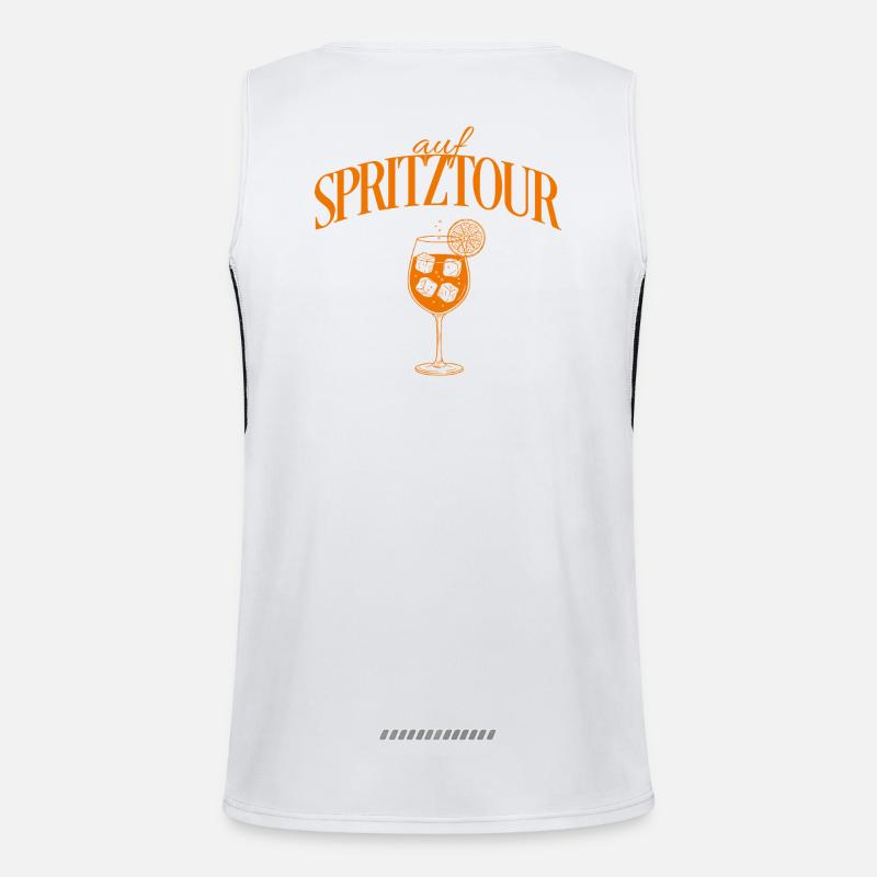 Lors d’une balade joyeuse Motif Aperitif Débardeur respirant contrasté Homme 