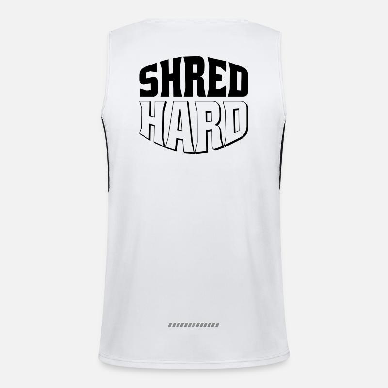 Shred Hard Snowboard Style Men's Functional Contrast Tank Top 