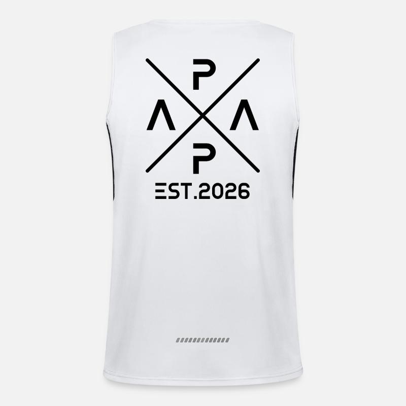 Dad est. 2026 Dad 2026 First time Dad 2026 Men's Functional Contrast Tank Top 