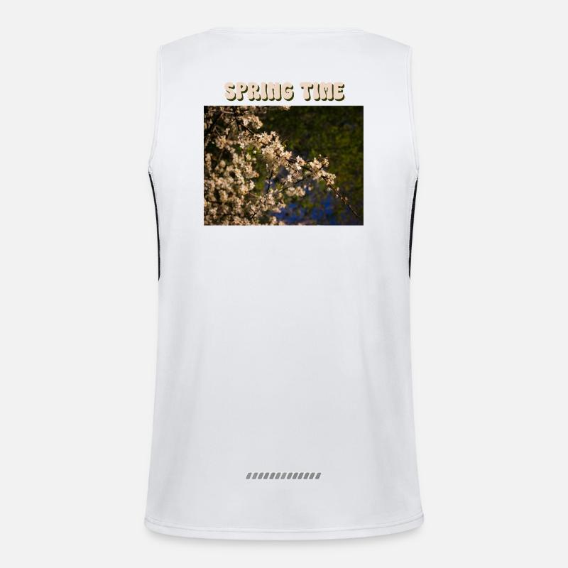 Spring time - Men's Functional Contrast Tank Top  - white/black