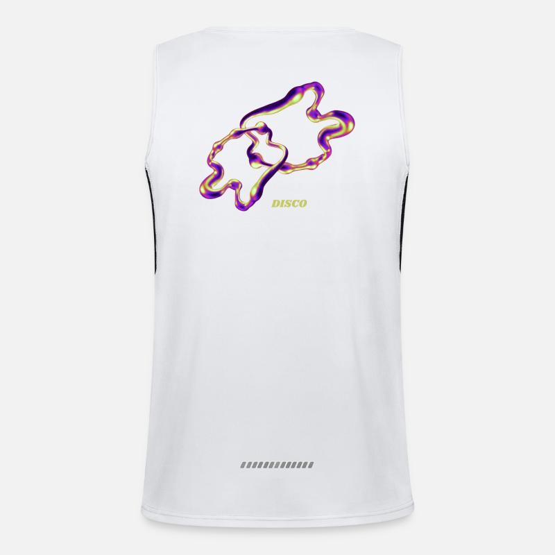 Retro Disco Blob – Art liquide abstrait au néon Débardeur respirant contrasté Homme 