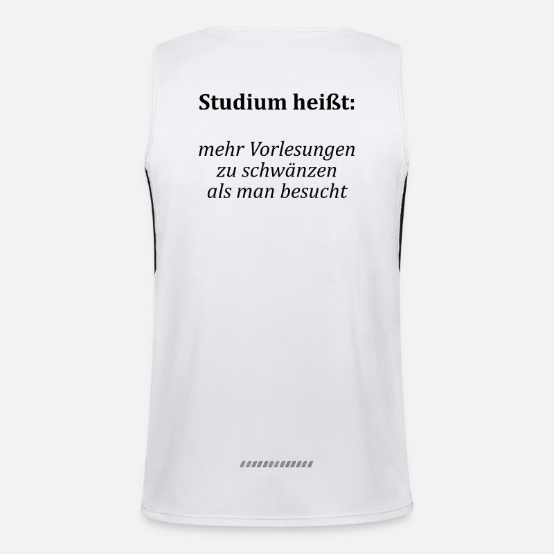 Unispruch "Vorlesungen schwänzen"Student Studenten Funktionelles Kontrast-Tank Top für Männer 