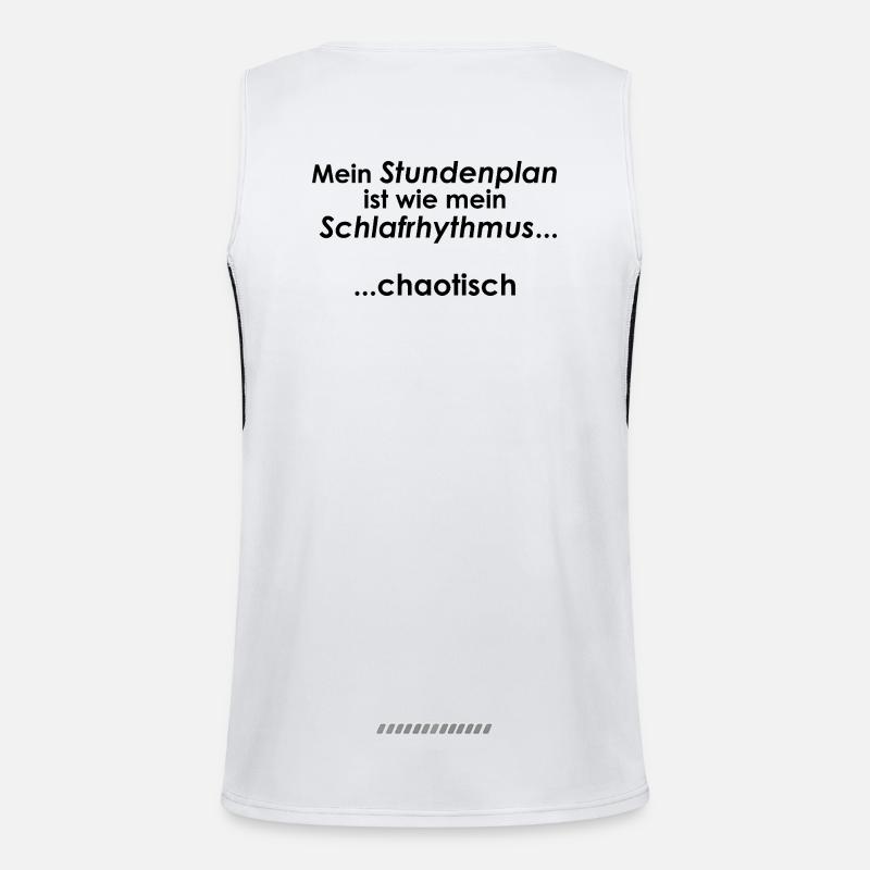 Unispruch "Schlafrhytmus" Geschenk, Studenten Funktionelles Kontrast-Tank Top für Männer 