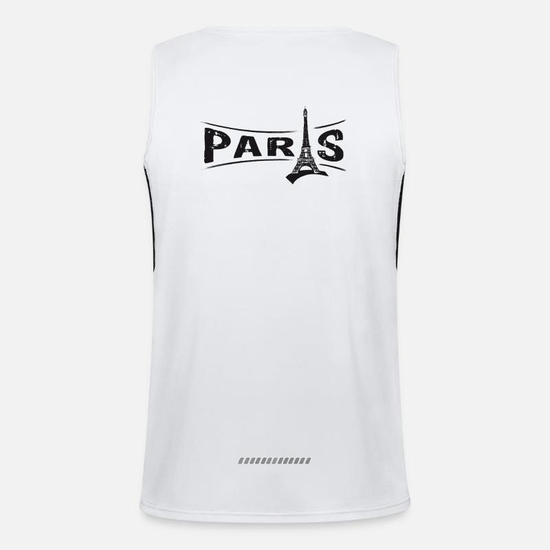 PARIS mit Eiffelturm Funktionelles Kontrast-Tank Top für Männer 