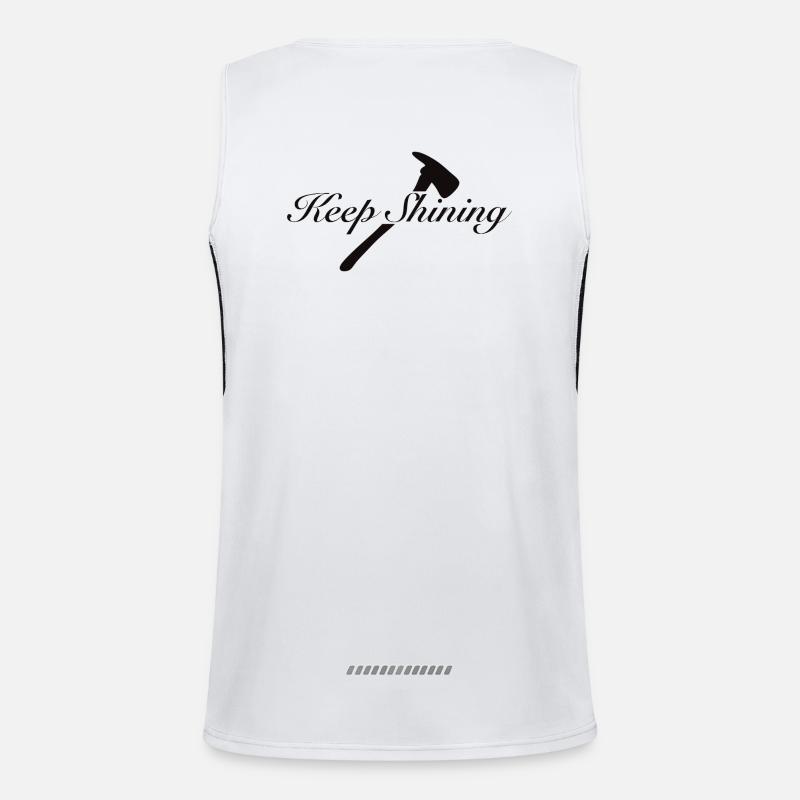Keep Shining - Men's Functional Contrast Tank Top  - white/black