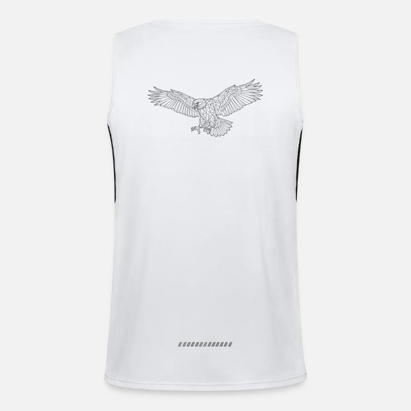 majestic eagle - Men's Functional Contrast Tank Top  - white/black