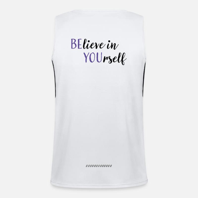 Croyez en vous-même | Dire avec 2 sens Débardeur respirant contrasté Homme 