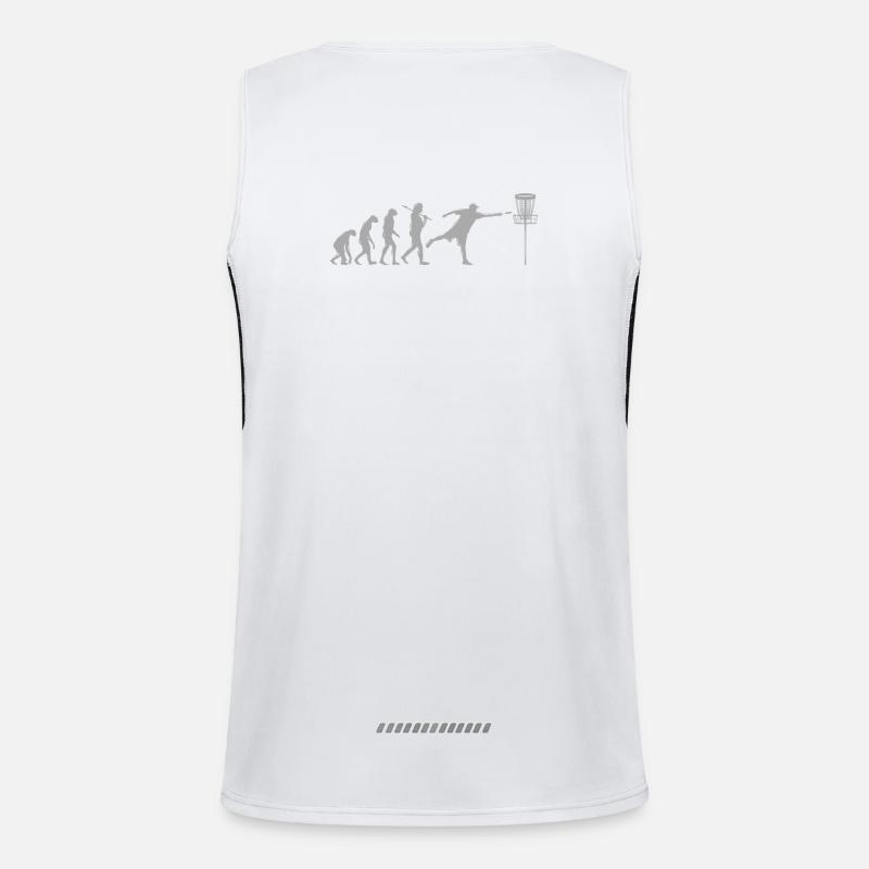 Disc Golf Evolution Funktionelles Kontrast-Tank Top für Männer 