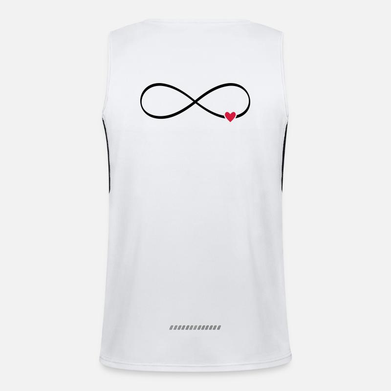 Herz unendlichkeit Zeichen Symbol Geschenk Funktionelles Kontrast-Tank Top für Männer 