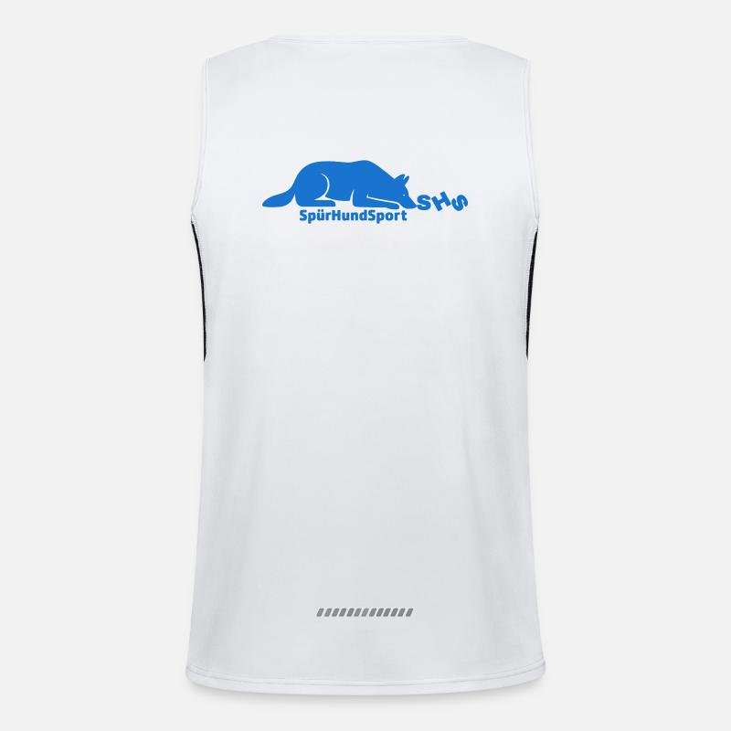 SHS Logo blau Funktionelles Kontrast-Tank Top für Männer 