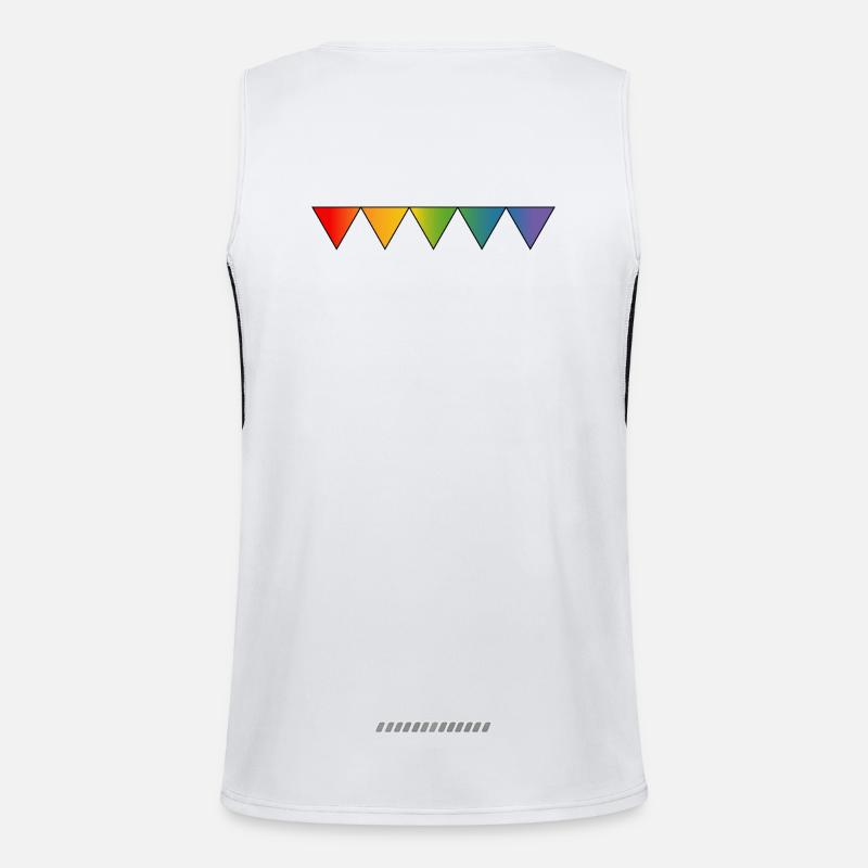 Regenbogen queer triangles Funktionelles Kontrast-Tank Top für Männer 