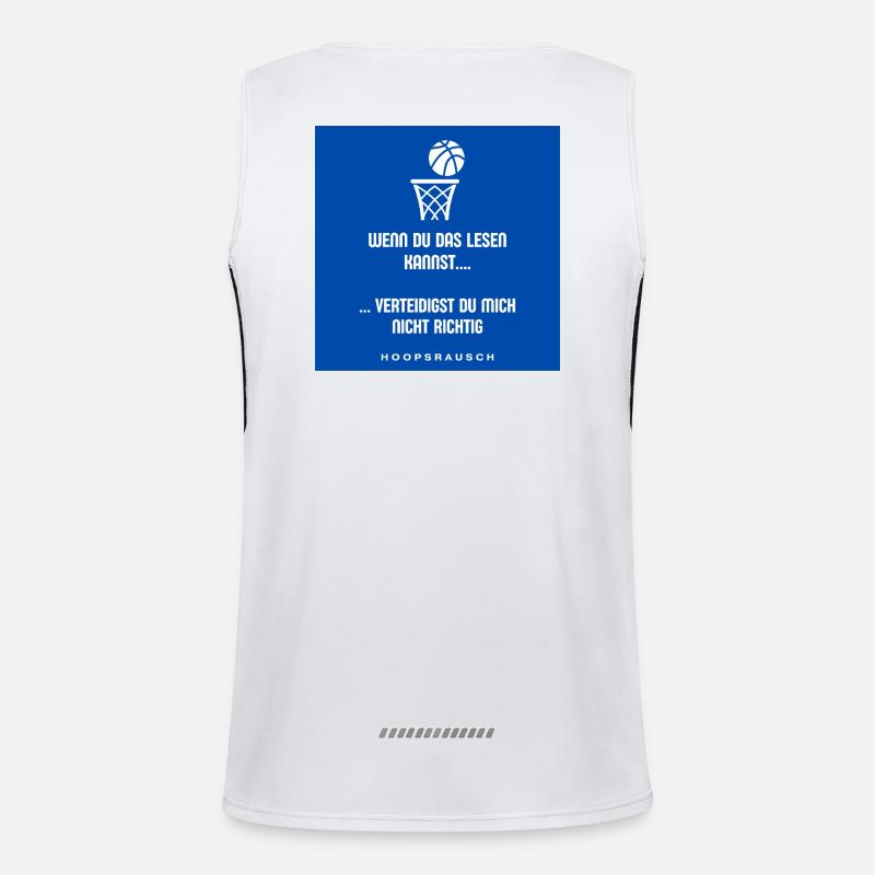 Lesen oder Verteidigen Spruch Hoopsrausch Funktionelles Kontrast-Tank Top für Männer 