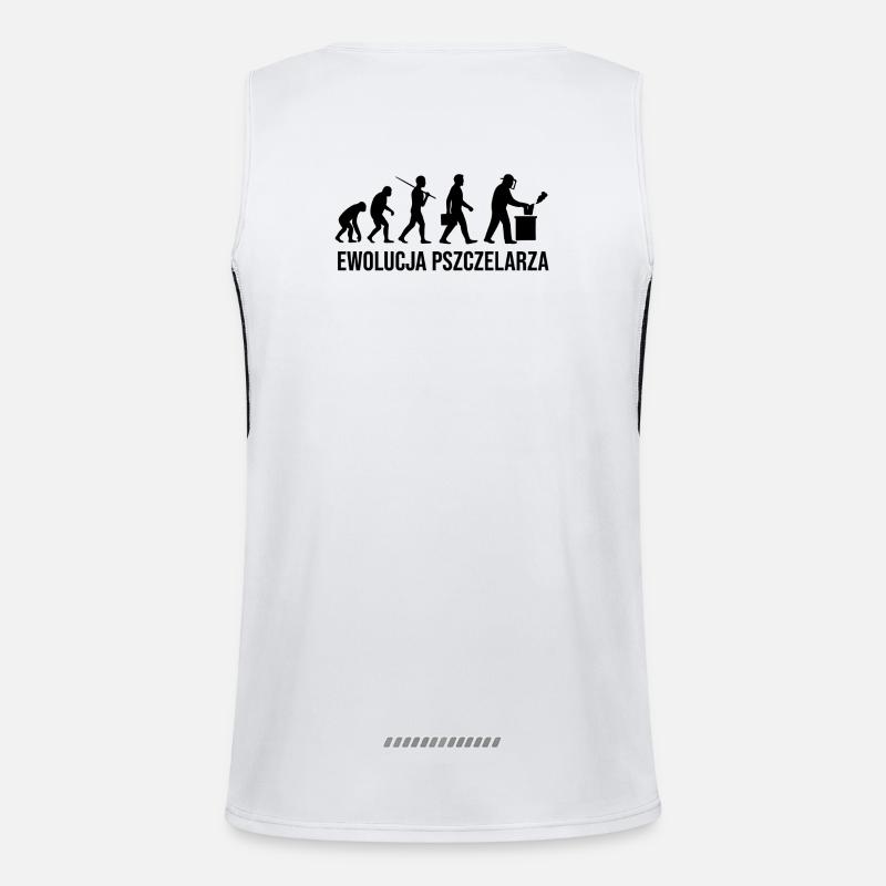 Die Entwicklung des Imkers Funktionelles Kontrast-Tank Top für Männer 