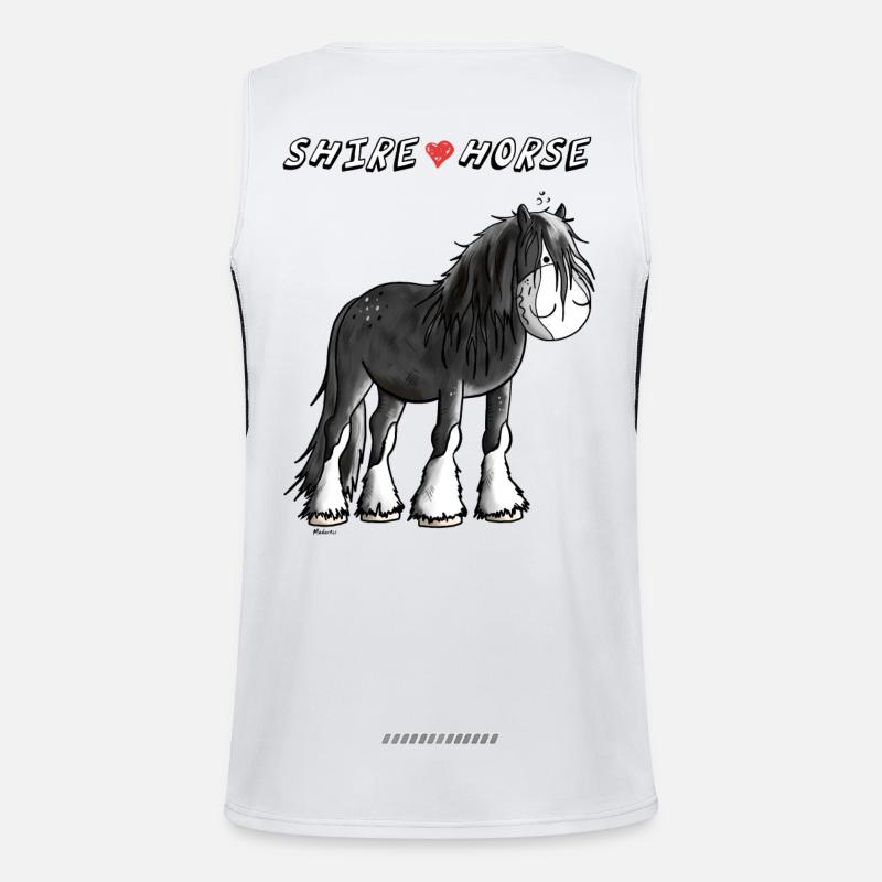 Da steht ein Shire Horse Funktionelles Kontrast-Tank Top für Männer 
