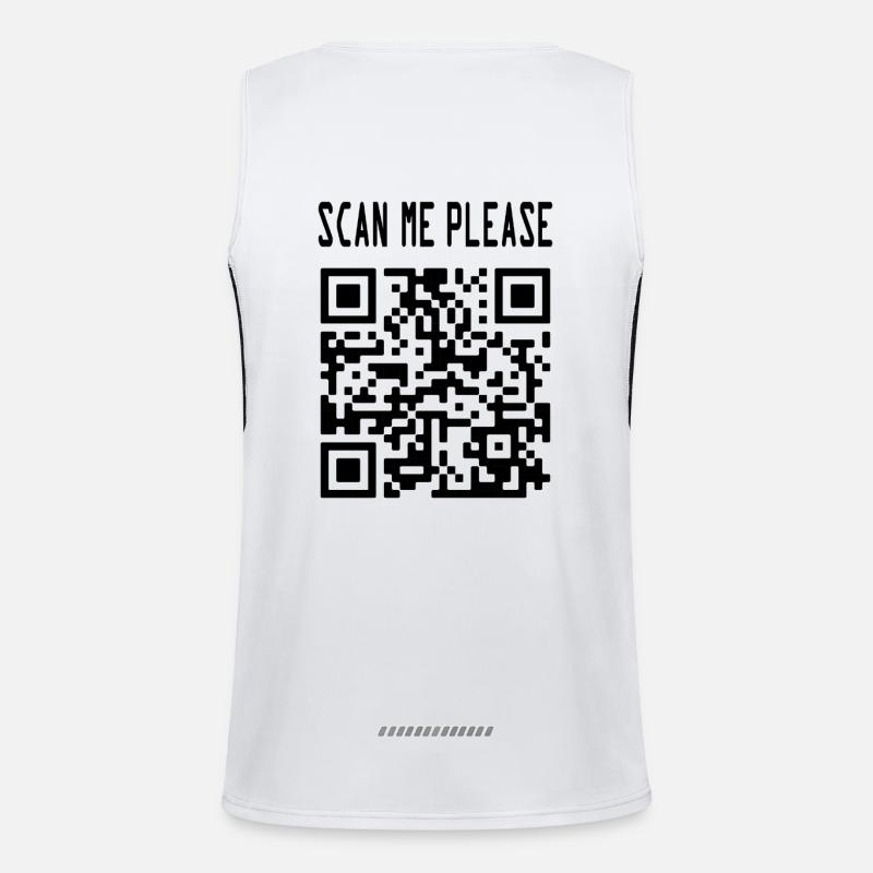 Scan Me QR Code for a Motivational Boost Men's Functional Contrast Tank Top 