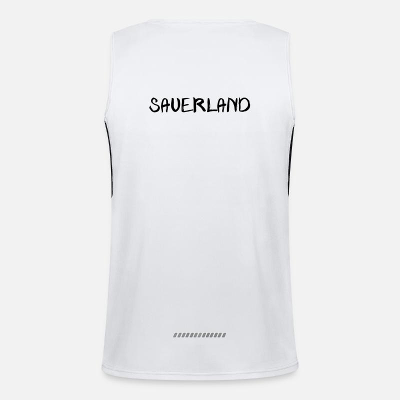 echt.SAUERLAND pur schwatt R Funktionelles Kontrast-Tank Top für Männer 