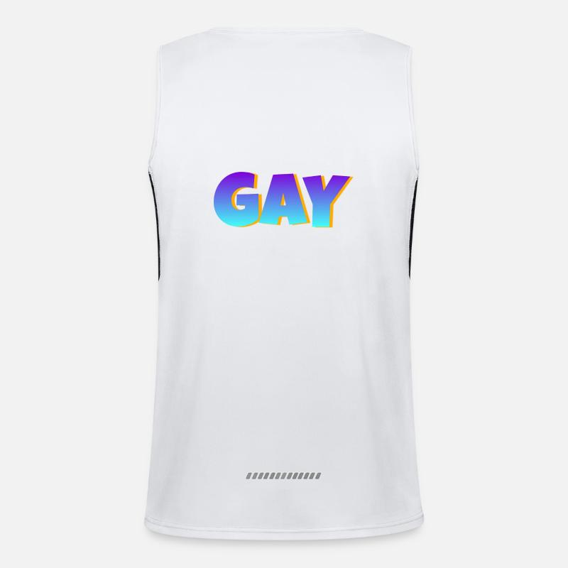 Schwul Funktionelles Kontrast-Tank Top für Männer 
