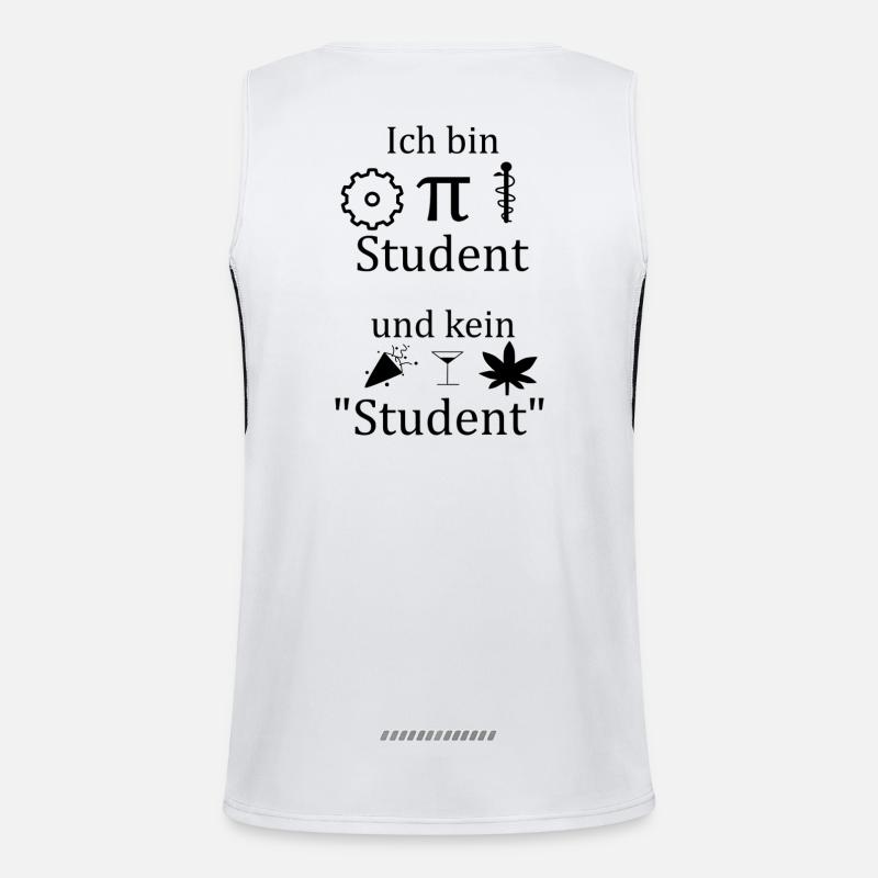 Unispruch "Ich bin MINT Student" Studenten Funktionelles Kontrast-Tank Top für Männer 