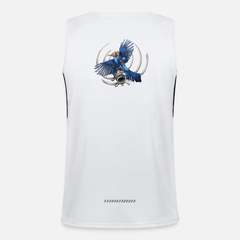 Oiseau Crâne Bleu Débardeur respirant contrasté Homme 