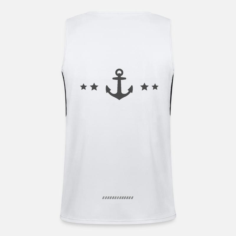 Anker Funktionelles Kontrast-Tank Top für Männer 