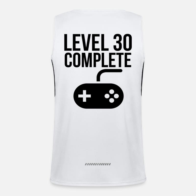 30th birthday man gift idea - Men's Functional Contrast Tank Top  - white/black