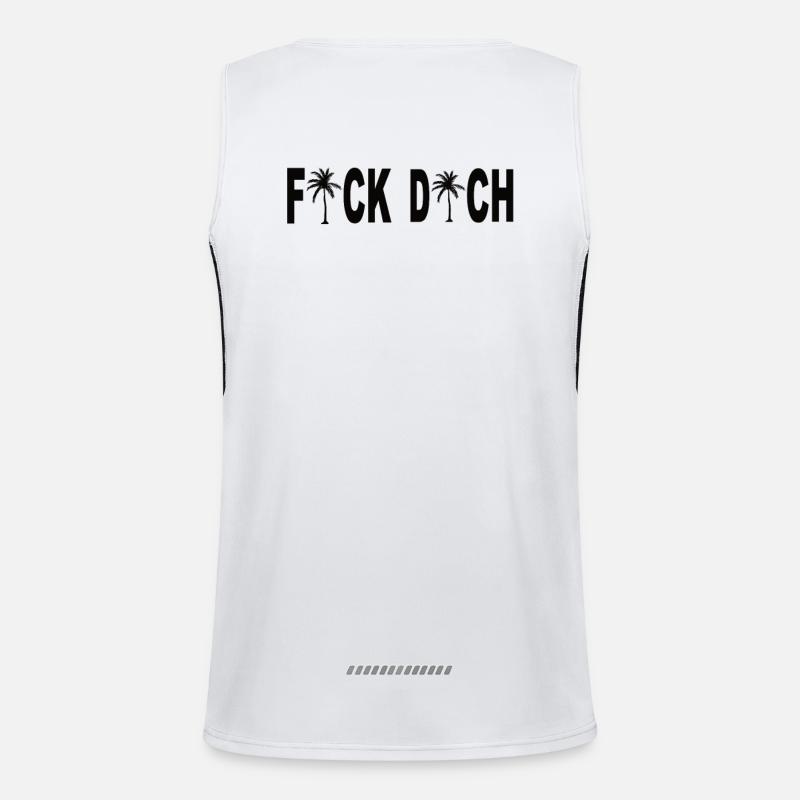 Fick Dich Funktionelles Kontrast-Tank Top für Männer 