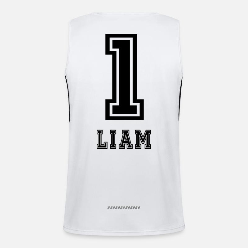 Liam - Men's Functional Contrast Tank Top  - white/black