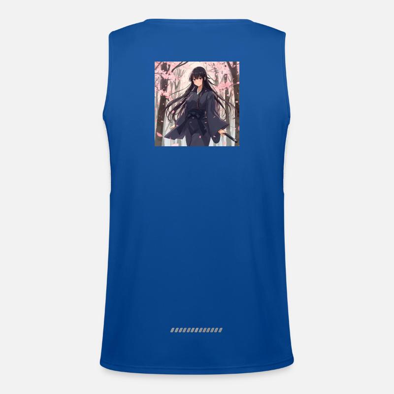 Sakura Schatten Samurai Funktionelles Kontrast-Tank Top für Männer 