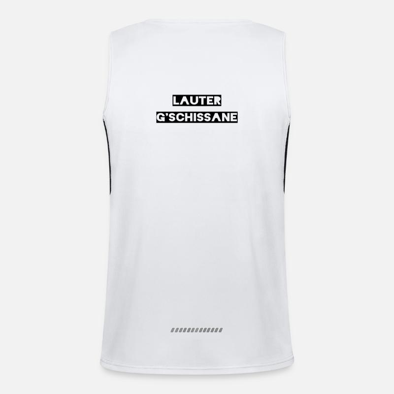 Lauter G'schissane Funktionelles Kontrast-Tank Top für Männer 