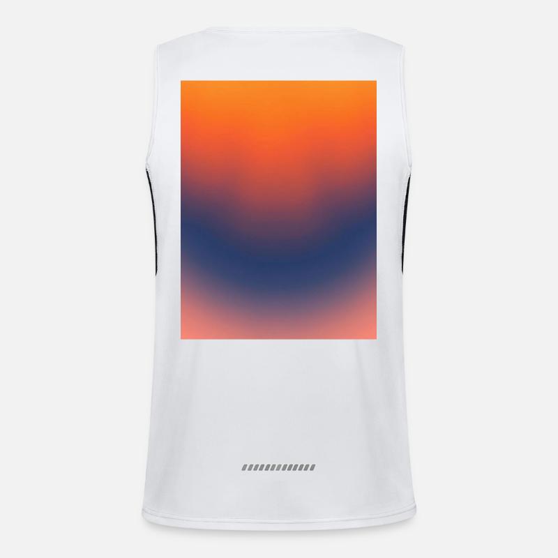 Midnight Ember Gradient Men's Functional Contrast Tank Top 