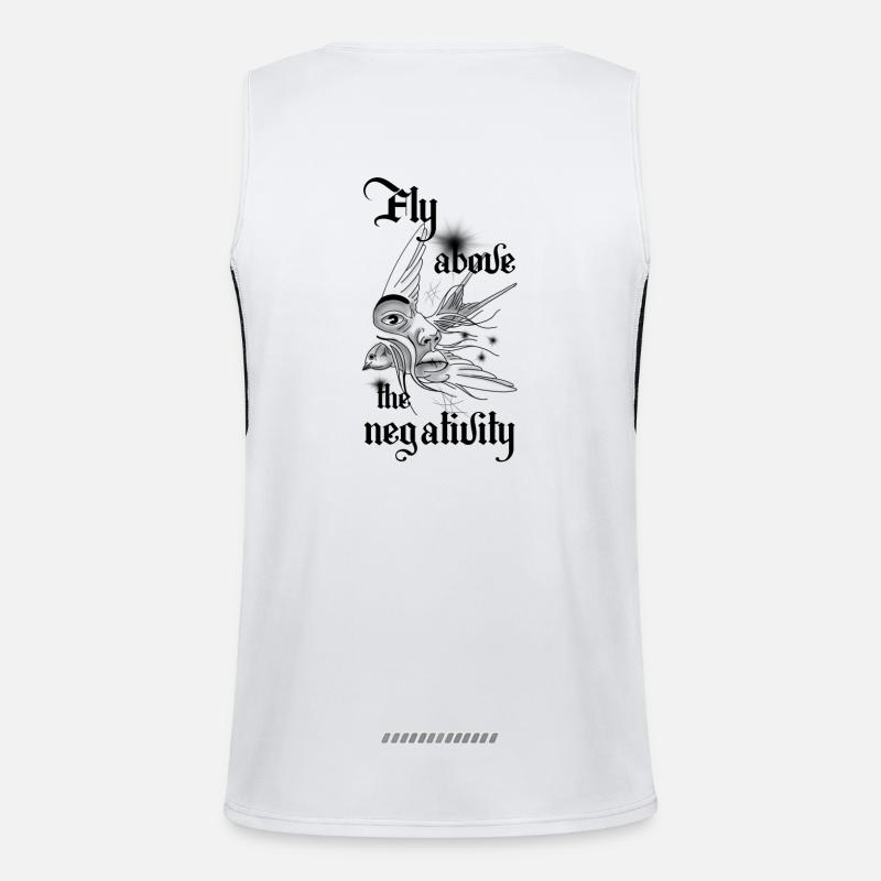 Fly Above the Negativity Funktionelles Kontrast-Tank Top für Männer 
