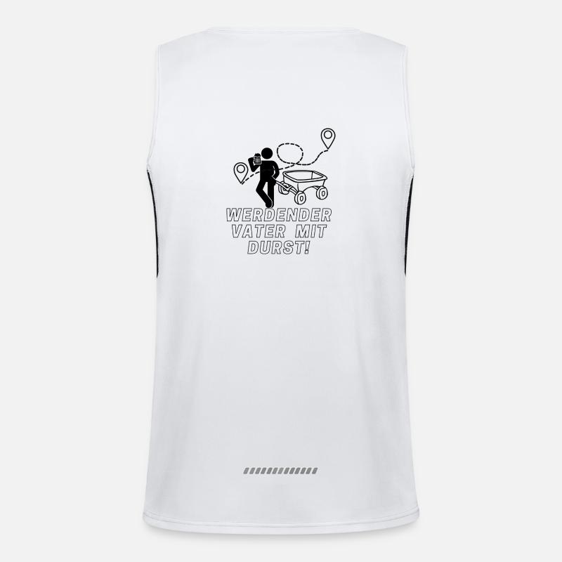 Werdender Vater mit Durst! Funktionelles Kontrast-Tank Top für Männer 