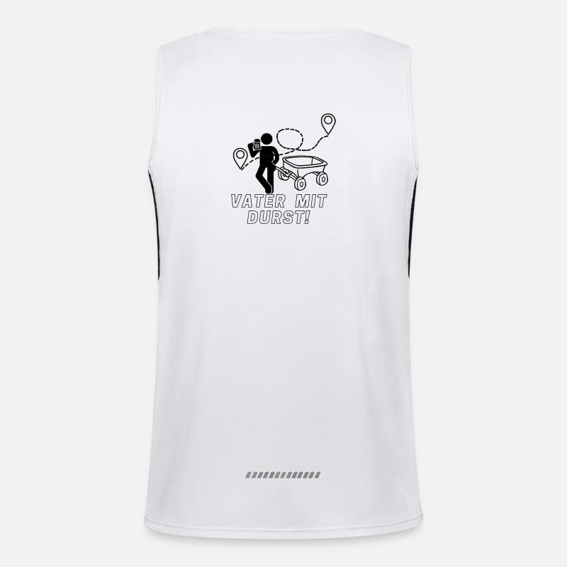 Vater mit Durst! Funktionelles Kontrast-Tank Top für Männer 