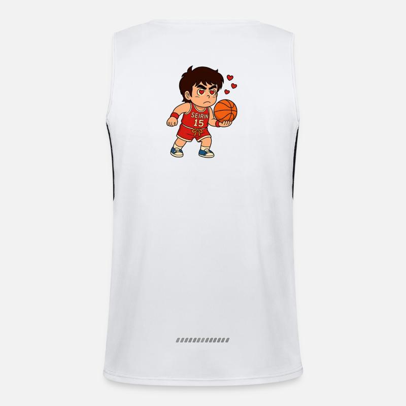 Giocatore_di_basket_con_cuore Men's Functional Contrast Tank Top 