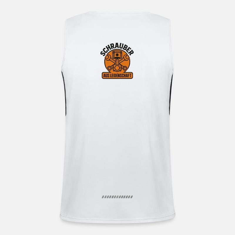 Schrauber aus Leidenschaft Funktionelles Kontrast-Tank Top für Männer 