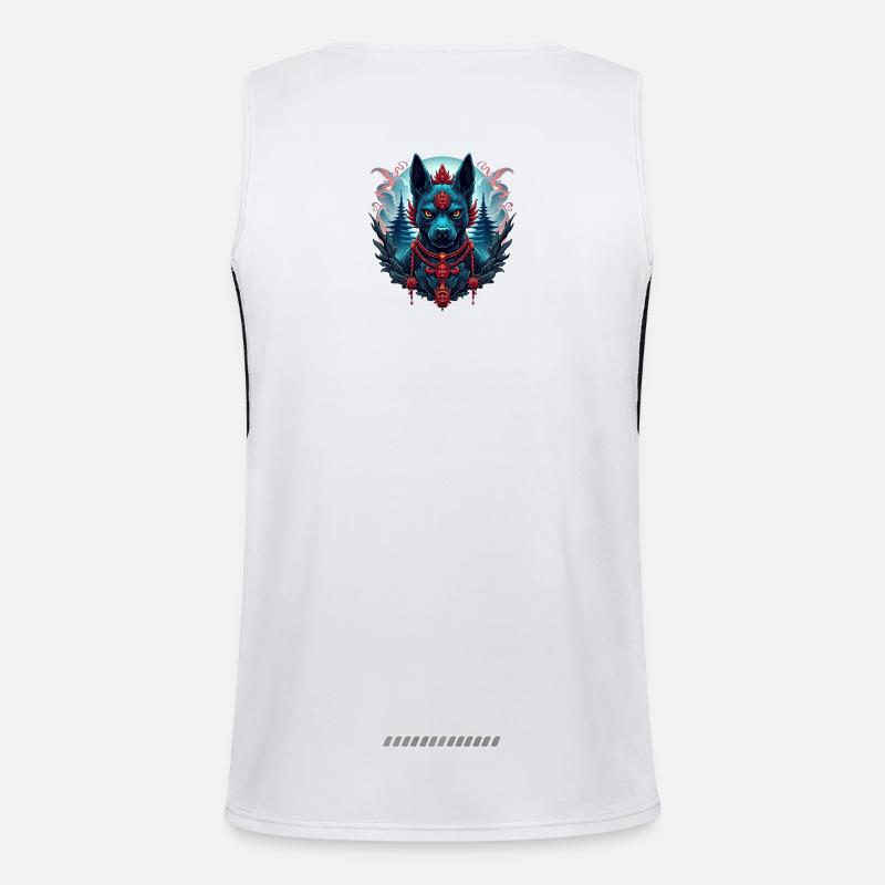 Temple Beast Awakening - Men's Functional Contrast Tank Top - white/black