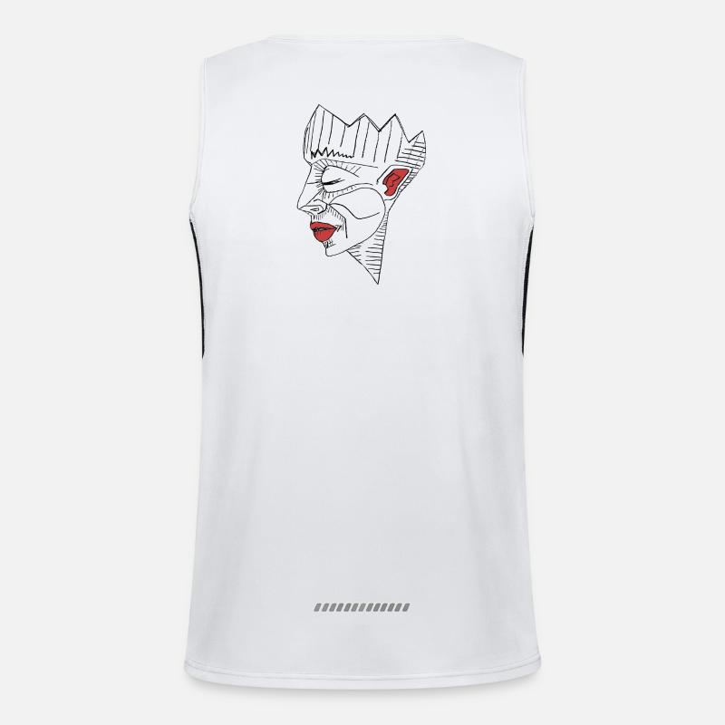 Red lips, silent rage Men's Functional Contrast Tank Top 