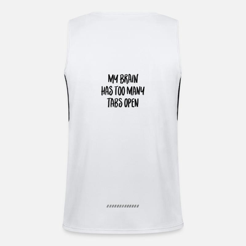 My brain has too many tabs open Men's Functional Contrast Tank Top 