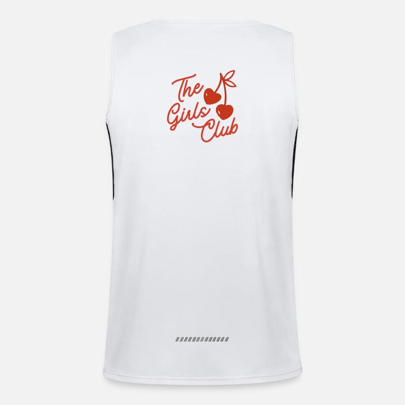 Das Mädchenclub-Kirsch-Skript Funktionelles Kontrast-Tank Top für Männer 