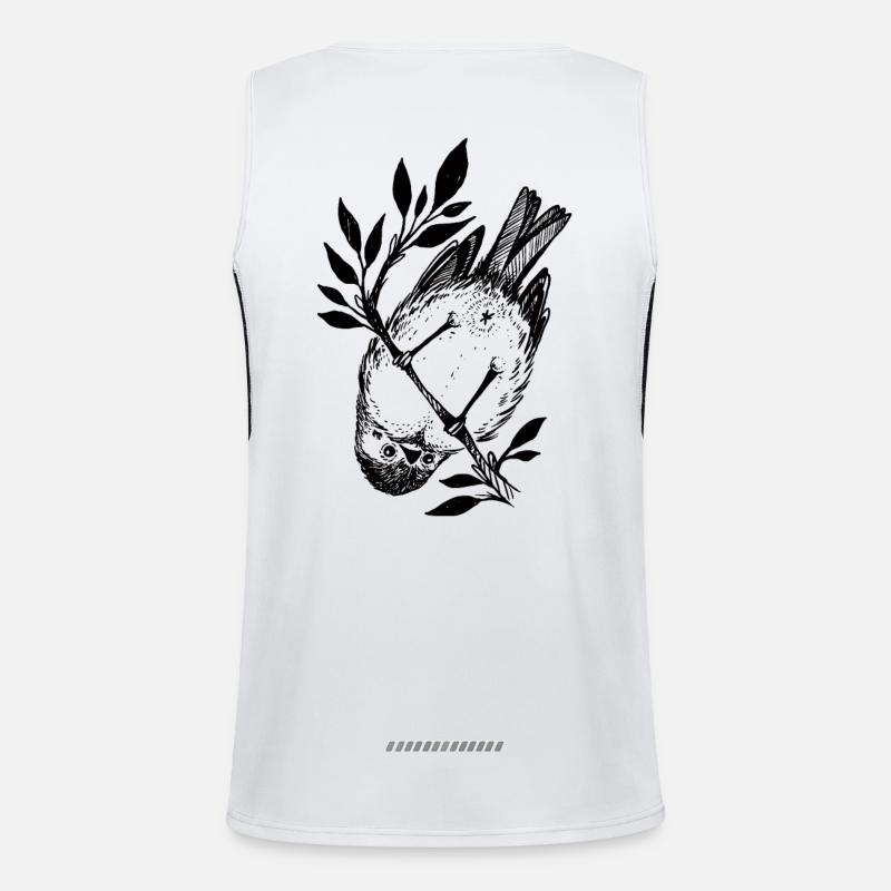 Kleiner frecher Vogel Funktionelles Kontrast-Tank Top für Männer 
